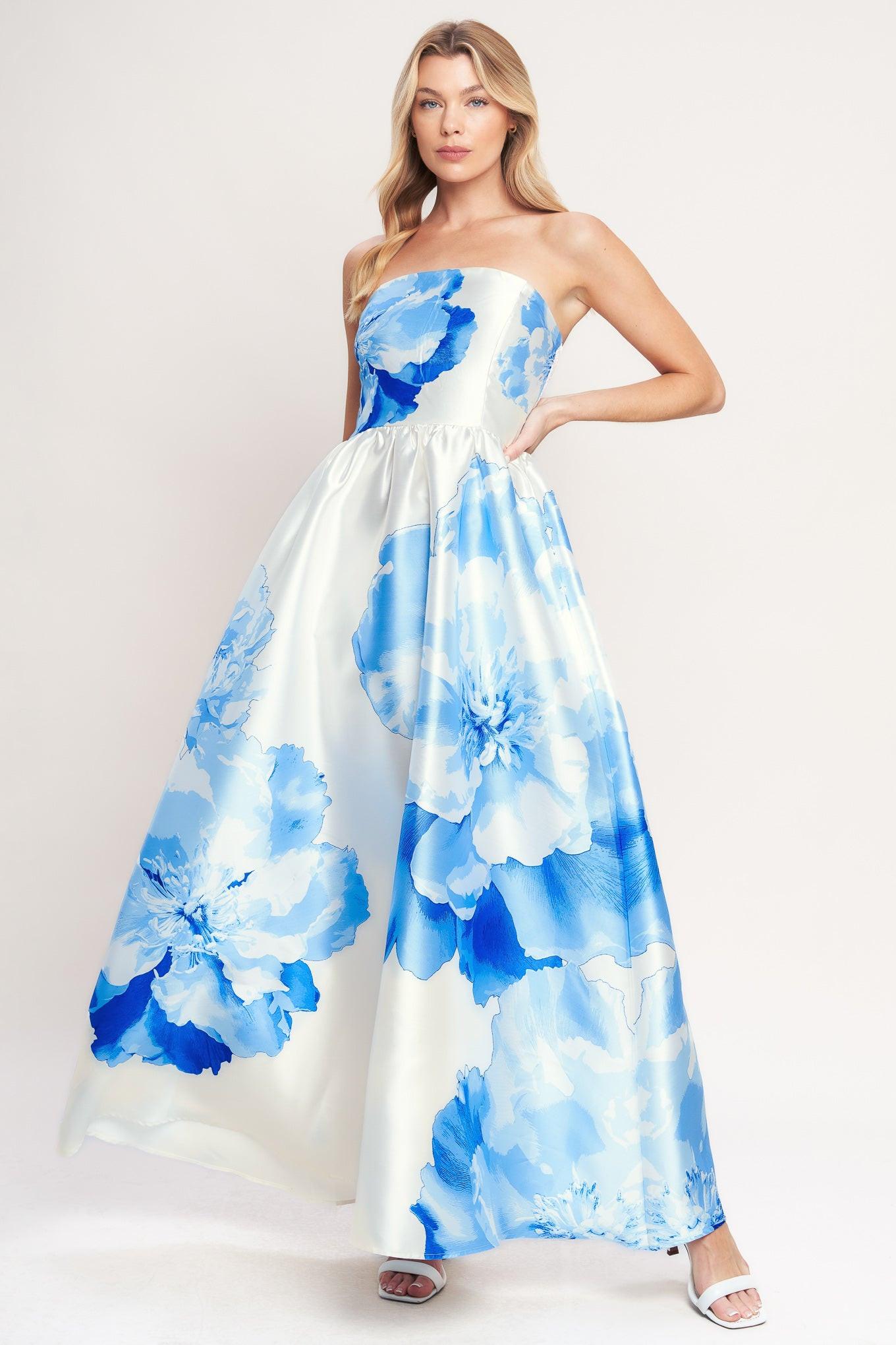 LUXE PEONY WOVEN MAXI DRESS - Glamourous Grace