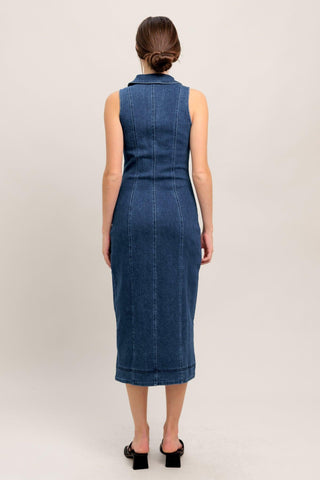 EVERYDAY EDGE DENIM MIDI DRESS - Glamourous Grace