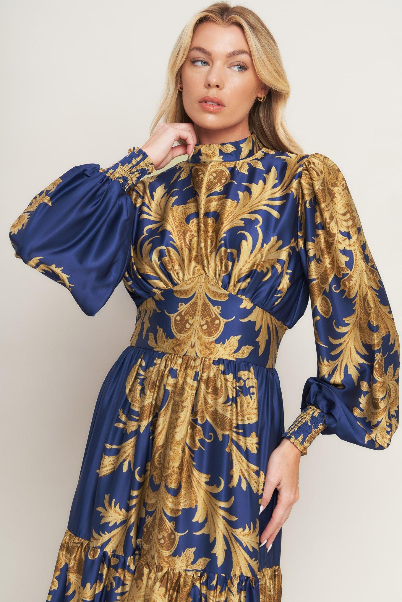 PALACE WALTZ WOVEN MAXI DRESS - Glamourous Grace
