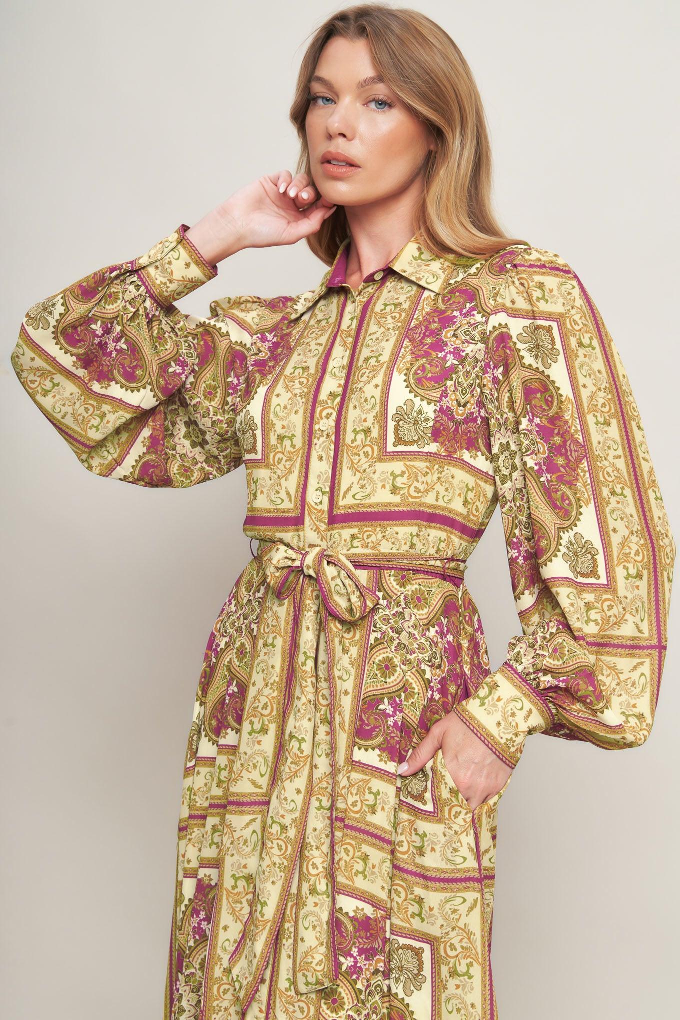 ROYAL BOHO ENERGY WOVEN MAXI DRESS - Glamourous Grace