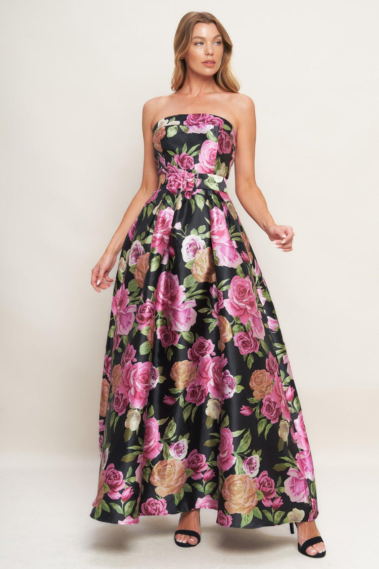 GLAMOUR GARDEN WOVEN MAXI DRESS