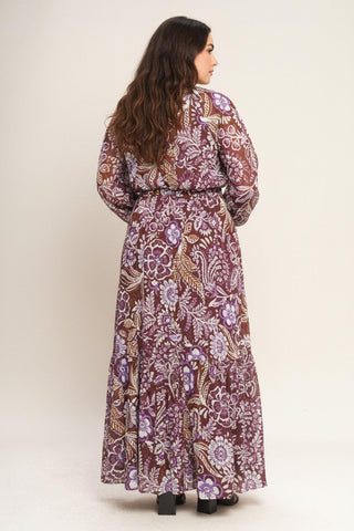 VIOLET BLOSSOM SPIRIT WOVEN MAXI DRESS - Glamourous Grace