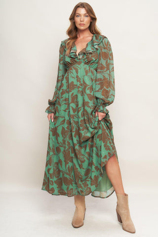 BOTANIC DREAMS WOVEN MAXI DRESS - Glamourous Grace
