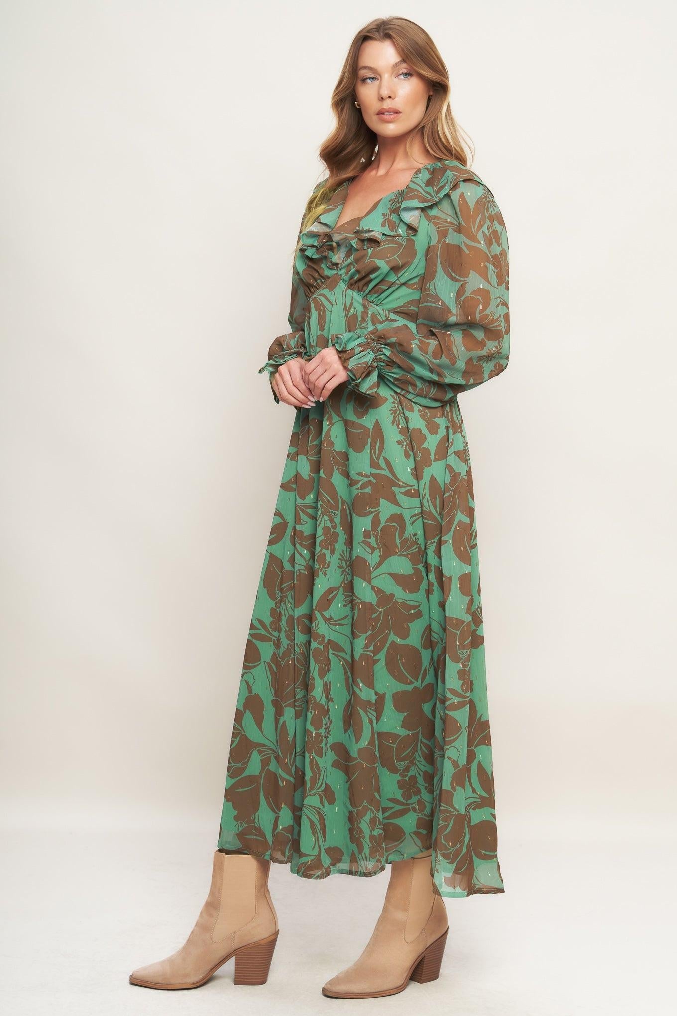 BOTANIC DREAMS WOVEN MAXI DRESS - Glamourous Grace