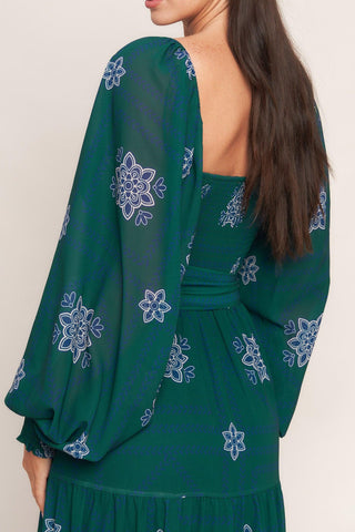 AZURE BOTANIQUE WOVEN MAXI DRESS - Glamourous Grace