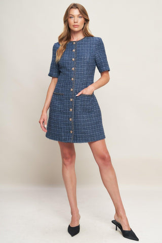 MODERN ICONIC TWEED MINI DRESS - Glamourous Grace