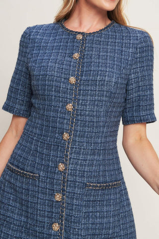 MODERN ICONIC TWEED MINI DRESS - Glamourous Grace