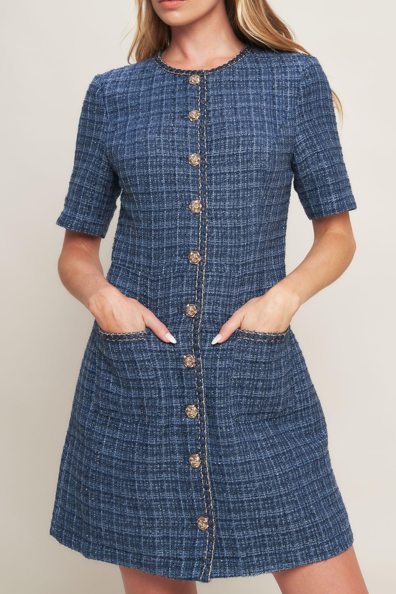 MODERN ICONIC TWEED MINI DRESS - Glamourous Grace