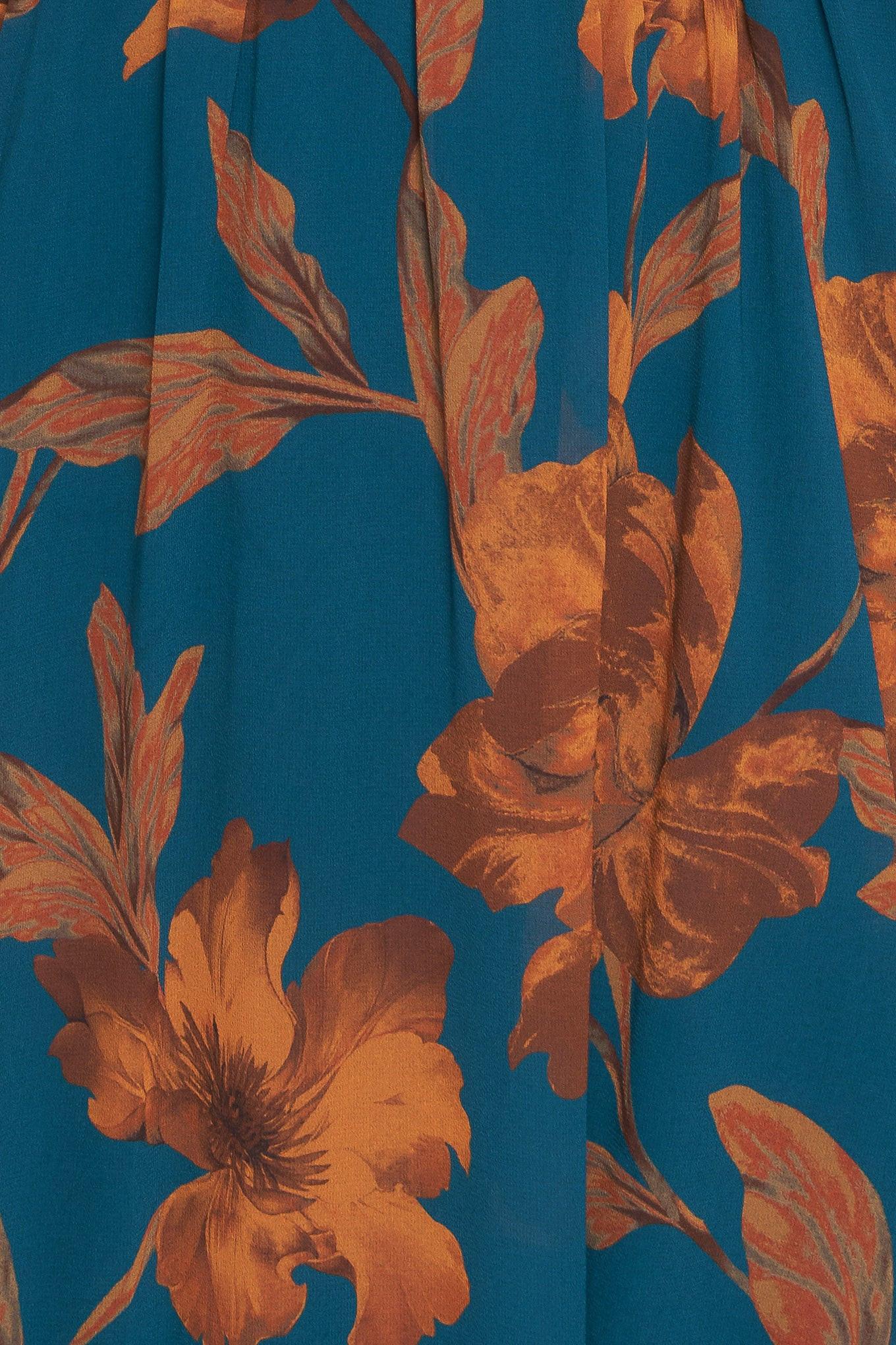 BURNISHED BOTANICA WOVEN MIDI DRESS - Glamourous Grace