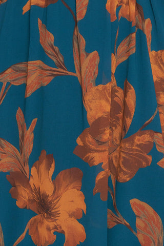 BURNISHED BOTANICA WOVEN MIDI DRESS - Glamourous Grace