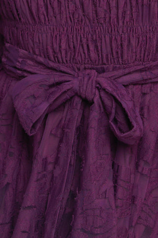 PASSION PLUM WOVEN LACE MINI DRESS - Glamourous Grace