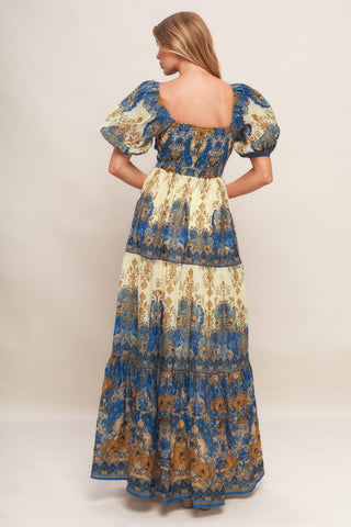 MIDNIGHT SERENADE EMPIRE WOVEN MAXI DRESS - Glamourous Grace