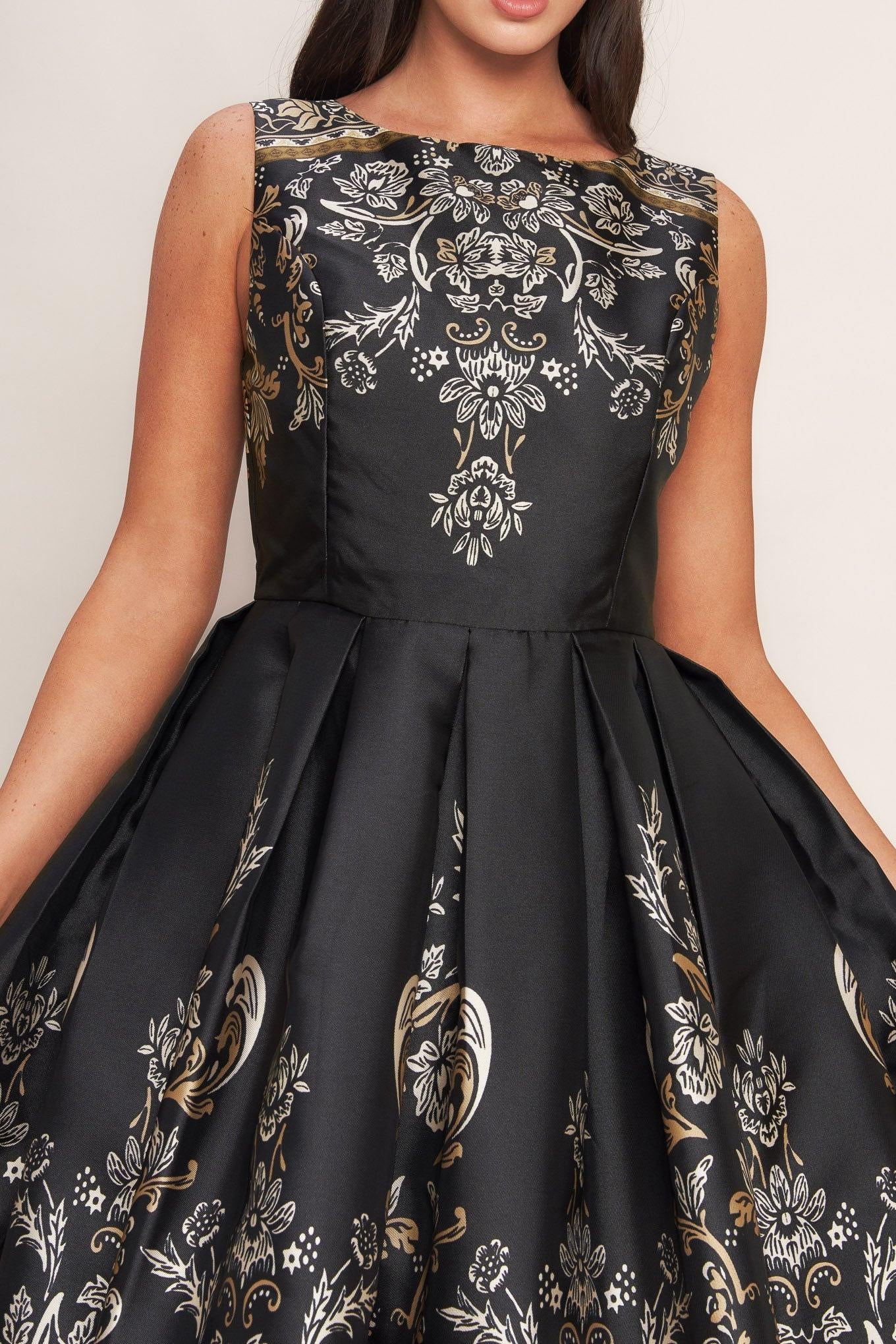 BAROQUE SPELL WOVEN MIDI DRESS - Glamourous Grace
