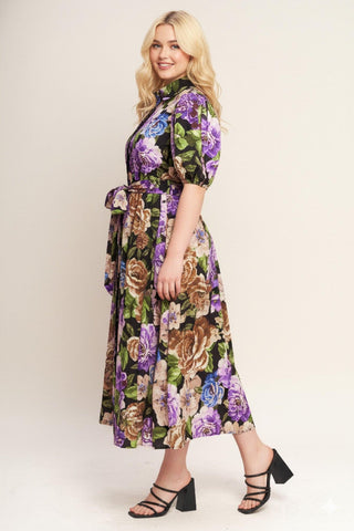 VIVID HERITAGE WOVEN MIDI DRESS - Glamourous Grace