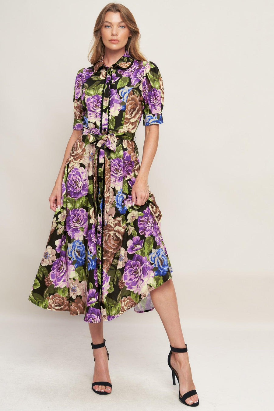 VIVID HERITAGE WOVEN MIDI DRESS - Glamourous Grace