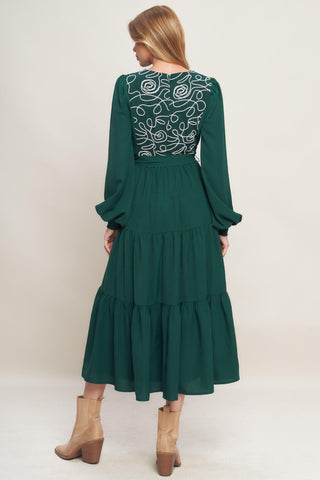 FOREST ALLURE WOVEN MIDI DRESS - Glamourous Grace