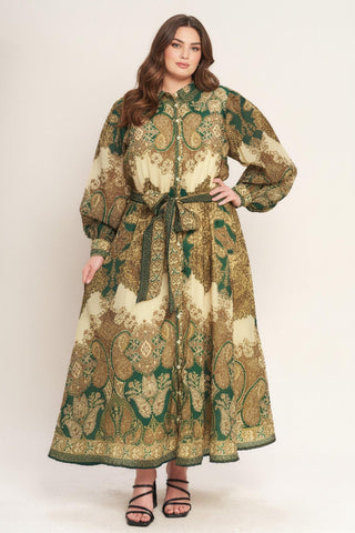 LOVELY GOLDEN VISION WOVEN MIDI DRESS - Glamourous Grace