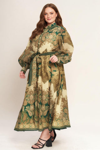 LOVELY GOLDEN VISION WOVEN MIDI DRESS - Glamourous Grace