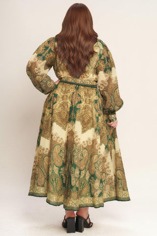 LOVELY GOLDEN VISION WOVEN MIDI DRESS - Glamourous Grace