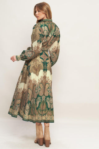 LOVELY GOLDEN VISION WOVEN MIDI DRESS - Glamourous Grace