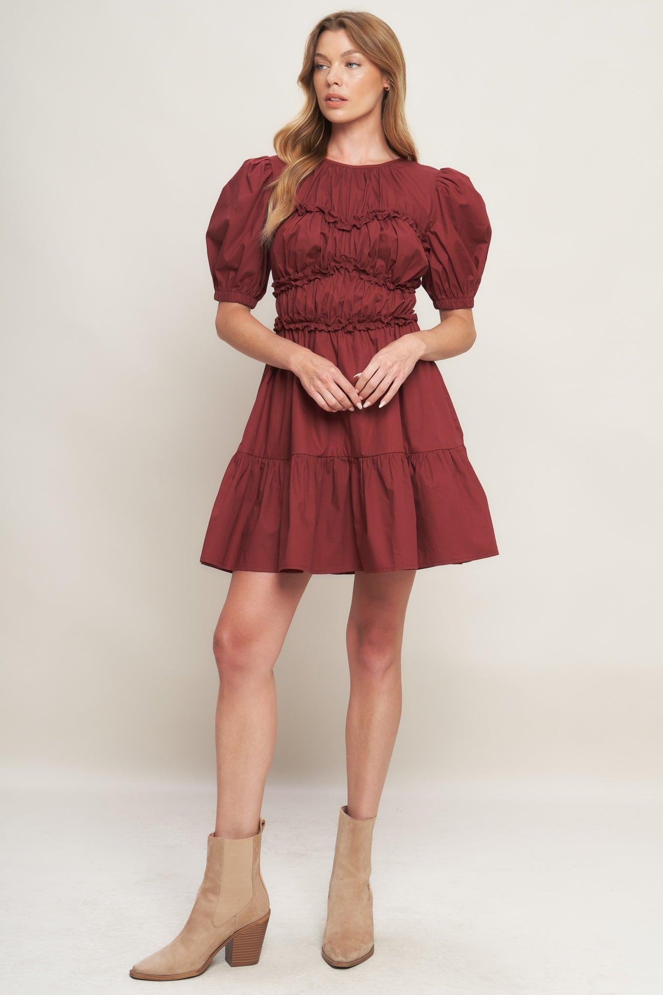 PLAYFUL CLASSIC WOVEN MINI DRESS - Glamourous Grace