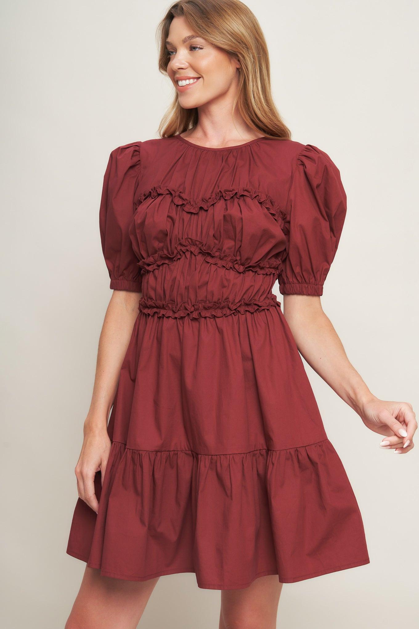PLAYFUL CLASSIC WOVEN MINI DRESS - Glamourous Grace