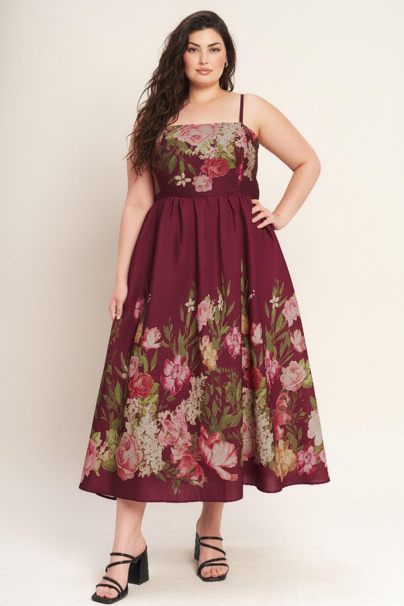 SECRET GARDEN ROMANCE WOVEN ANKLE DRESS - Glamourous Grace
