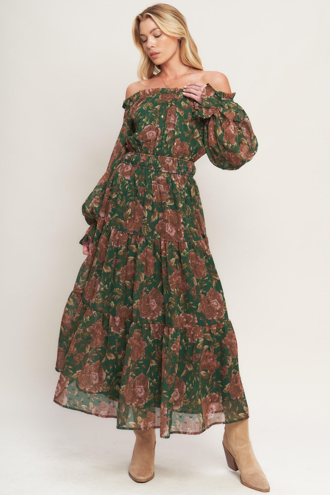 TERRACOTTA TRAIL WOVEN MIDI DRESS - Glamourous Grace