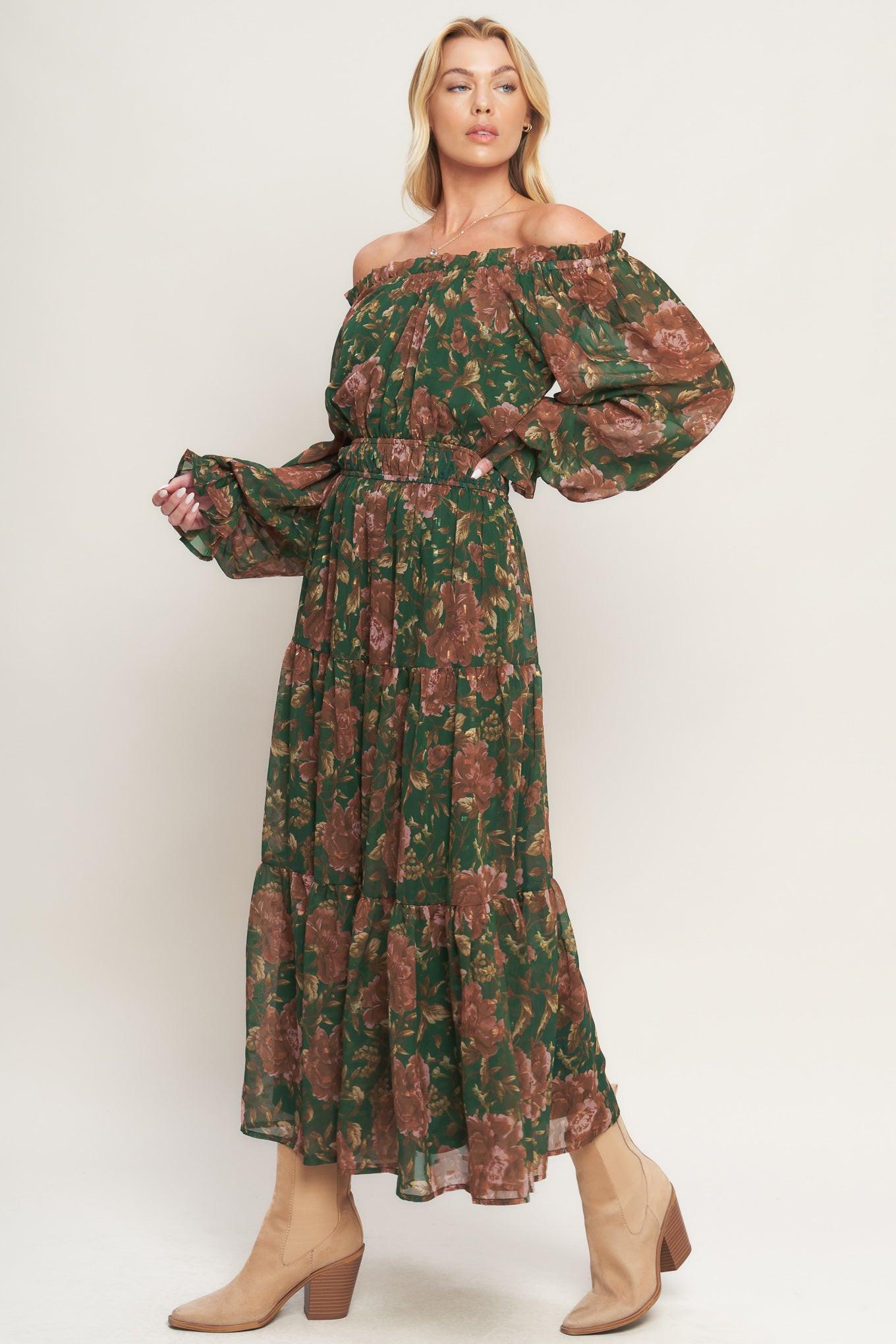TERRACOTTA TRAIL WOVEN MIDI DRESS - Glamourous Grace