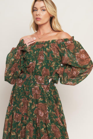 TERRACOTTA TRAIL WOVEN MIDI DRESS - Glamourous Grace