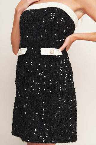 MIDNIGHT GLAM SEQUIN MINI DRESS - Glamourous Grace