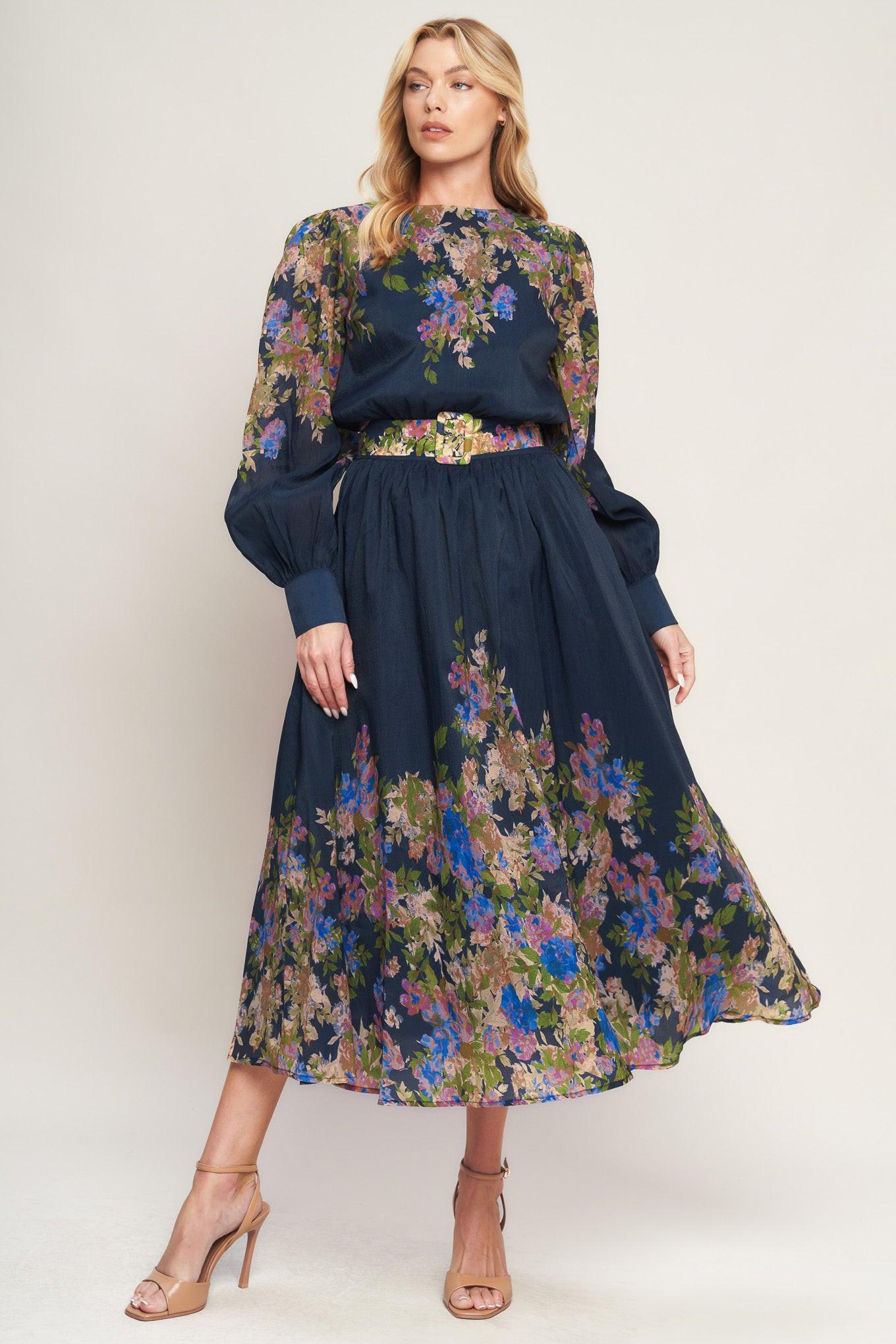 CHARMING TAPESTRY WOVEN MIDI DRESS - Glamourous Grace