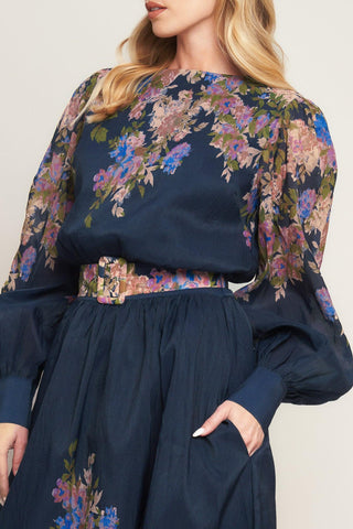 CHARMING TAPESTRY WOVEN MIDI DRESS - Glamourous Grace