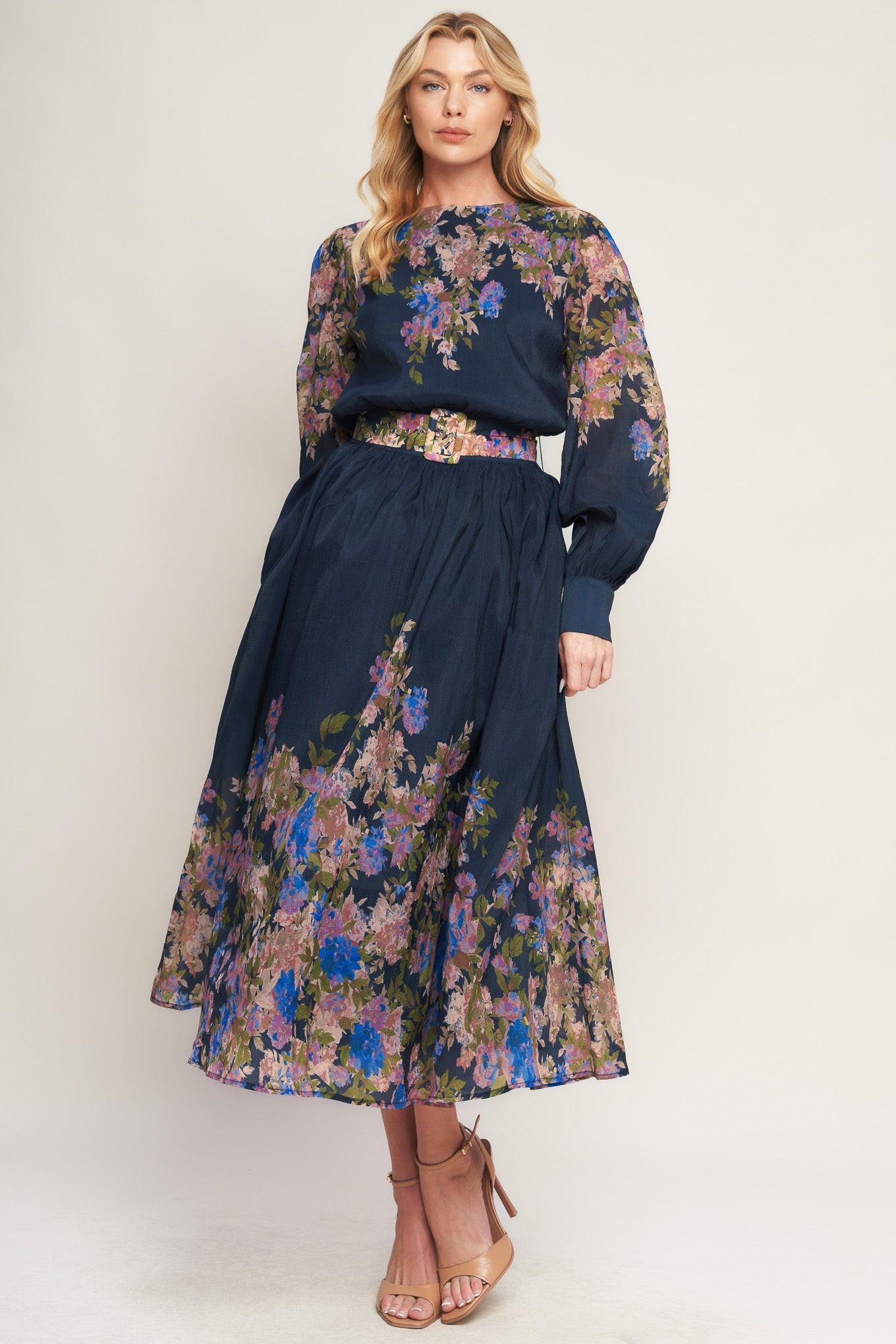 CHARMING TAPESTRY WOVEN MIDI DRESS - Glamourous Grace