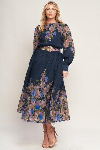 CHARMING TAPESTRY WOVEN MIDI DRESS - Glamourous Grace
