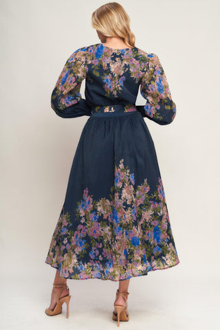 CHARMING TAPESTRY WOVEN MIDI DRESS - Glamourous Grace