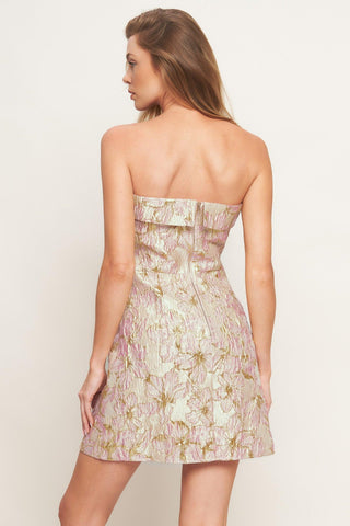 LUMIÈRE BLOSSOM WOVEN MINI DRESS - Glamourous Grace