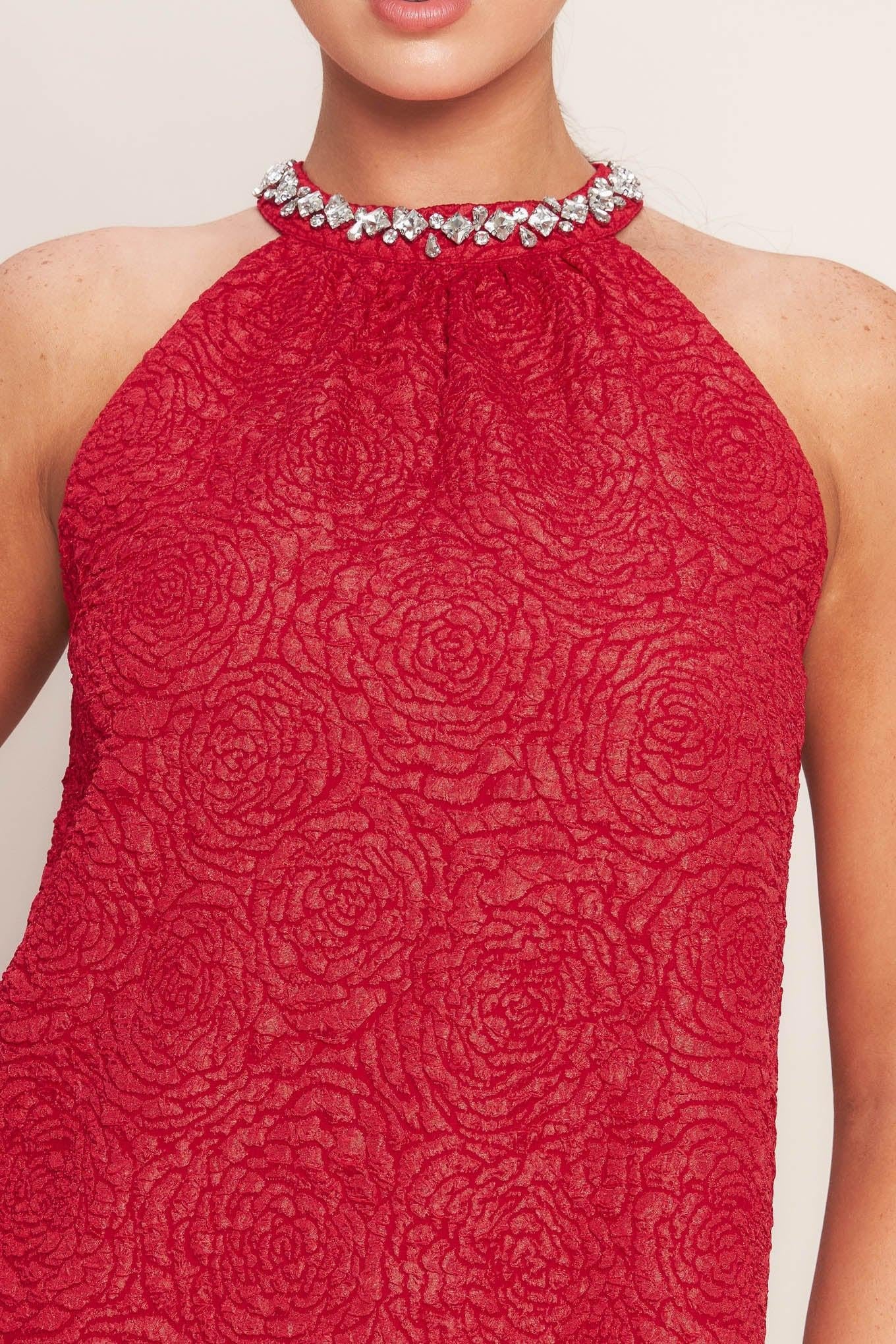 SPARKLE & SWIRL WOVEN MINI DRESS - Glamourous Grace