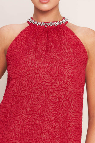 SPARKLE & SWIRL WOVEN MINI DRESS - Glamourous Grace