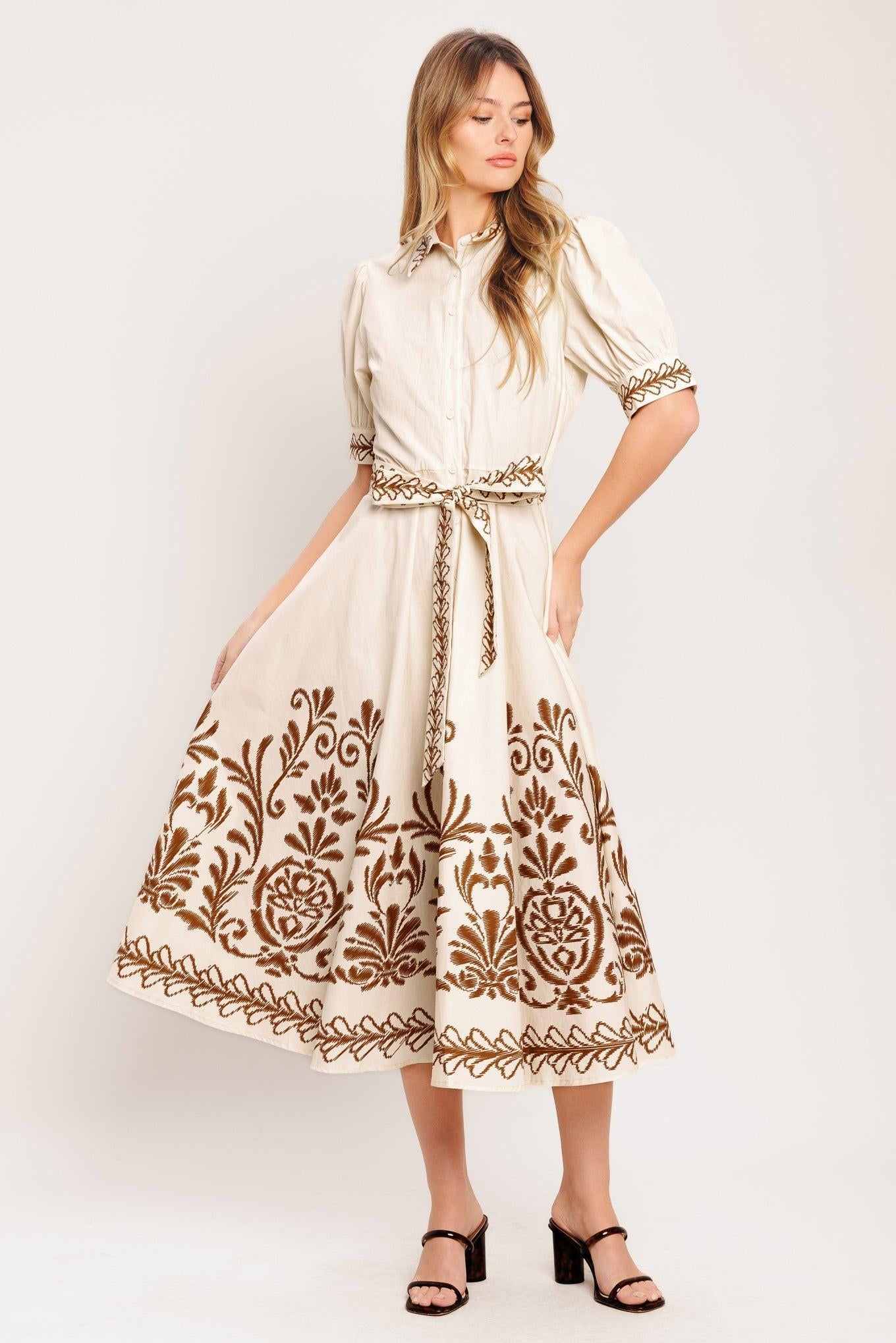 ROMANTIC HEIRLOOM WOVEN MIDI DRESS - Glamourous Grace