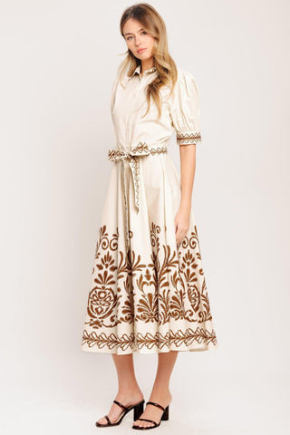 ROMANTIC HEIRLOOM WOVEN MIDI DRESS - Glamourous Grace