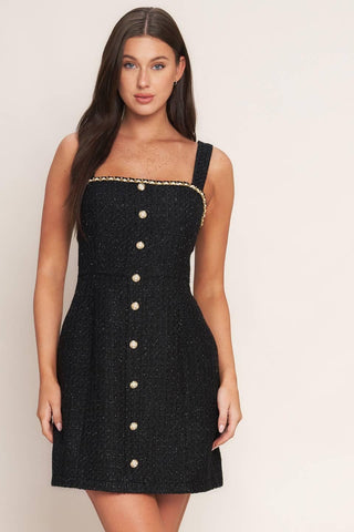 MONACO HOUR TWEED MINI DRESS - Glamourous Grace