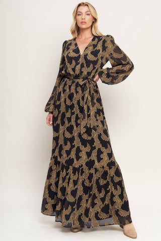 MIDNIGHT MOSS WOVEN JACQUARD MAXI DRESS - Glamourous Grace