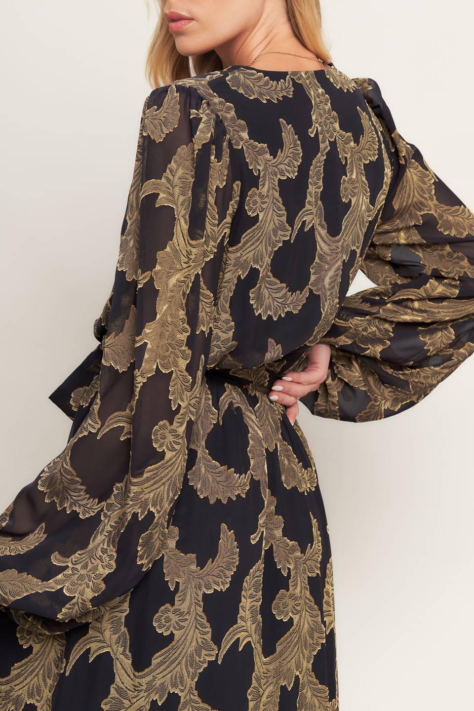 MIDNIGHT MOSS WOVEN JACQUARD MAXI DRESS - Glamourous Grace