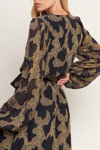 MIDNIGHT MOSS WOVEN JACQUARD MAXI DRESS - Glamourous Grace