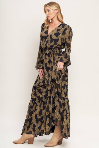 MIDNIGHT MOSS WOVEN JACQUARD MAXI DRESS - Glamourous Grace