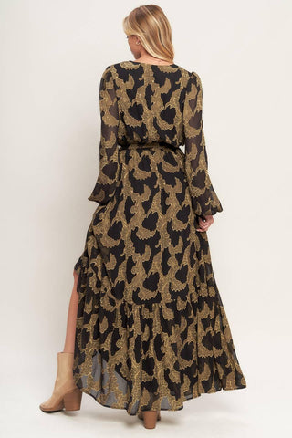 MIDNIGHT MOSS WOVEN JACQUARD MAXI DRESS - Glamourous Grace