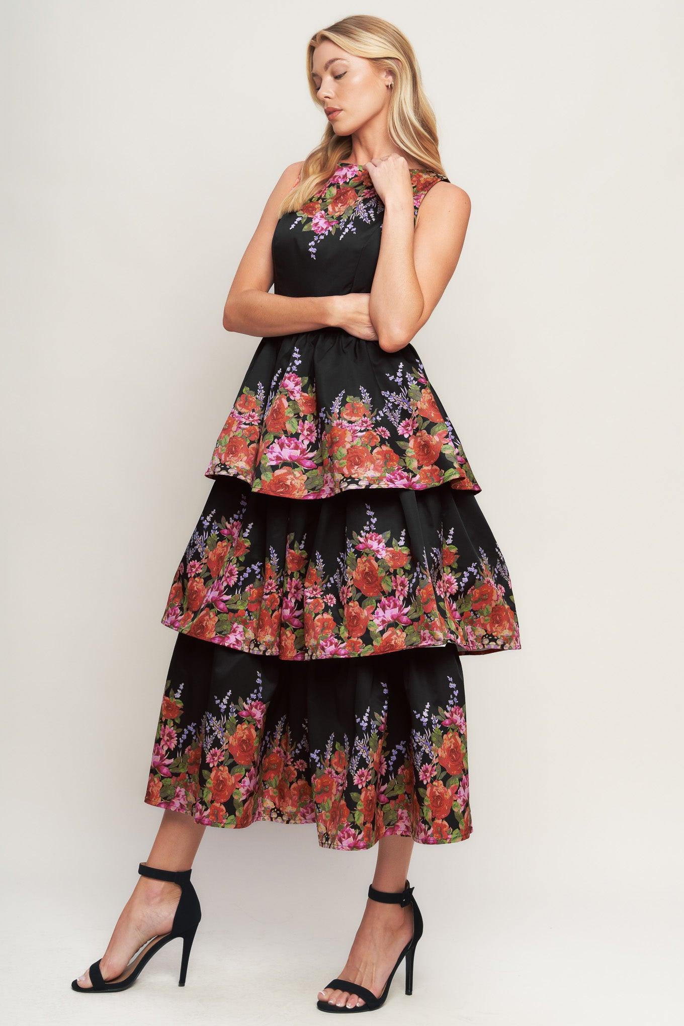 THE BOTANICAL BALLGOWN WOVEN MIDI DRESS - Glamourous Grace