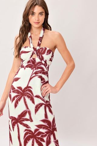 PALM SIREN WOVEN MIDI DRESS - Glamourous Grace