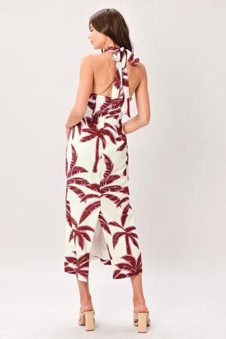 PALM SIREN WOVEN MIDI DRESS - Glamourous Grace